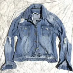 ギャル服、d.i.a. デニムジャケット ダメージ加工 - メルカリ