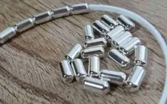 4粒※シルバー925ビーズ SV925 パイプビーズ フェザー イーグル 三代目