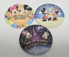 香港ディズニー　20周年記念 ミッキー ミニー 缶バッジ　セット