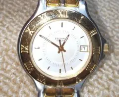 【稼働品】TECHNOS メンズ腕時計　クォーツ　コンビカラーのサムネイル