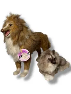 リアルアニマルフィギュア 2体セット フェルトぬいぐるみ　s-12-2