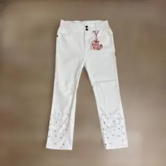 &LOVE CLOSET アンドラブクローゼット　パール＆ビジューパンツ　Sのサムネイル