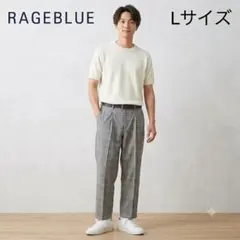 RAGEBLUE レイジブルー チェック柄 タック スラックス パンツ Lサイズのサムネイル