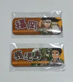 鬼滅の刃 全集中展 ご当地イラスト福岡・鹿児島 悲鳴嶼行冥 缶バッジ2個セット
