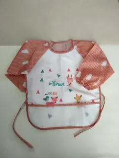 新品 お食事エプロン　長袖　防水　動物デザイン