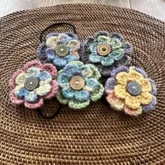 毛糸 ヘアアクセサリー