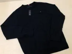 （38）TOMMY HILFIGER メンズ セーター L ネイビー