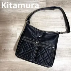 美品★キタムラ　ナイロンショルダーバッグ ブラックのサムネイル