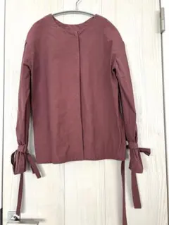 LAKOLE 袖リボン ピンク 長袖 ブラウス