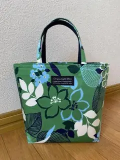 北欧柄　植物　ハンドメイド　トートバッグ