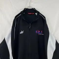 00s y2k puma プーマ トラックジャケット ジャージ 刺繍 黒