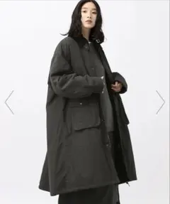 《natural by clip》フィッシングロングコート　ブラック