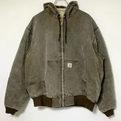 90s USA製 カーハート アクティブジャケット ブラウン系Bark/XL相当