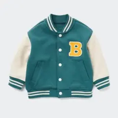 UNIQLO　ドライストレッチスウェットブルゾン 80サイズ 緑 B刺繍