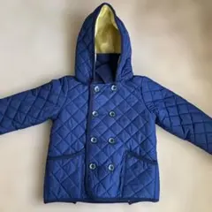 D.fesense 　アウター　フード取り外し可　キルティング　コート　ネイビー