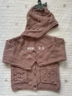 y359−7　テータテート いちご　苺なりきり　カーディガン　ピンク　サイズ90