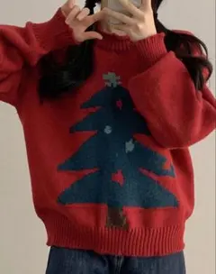 女性 クリスマス ニットのサムネイル