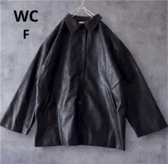 상태좋음 WC ダブルシー WEGO フェイクレザー ジャケット 黒 メンズ F