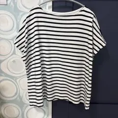 ボーダー 半袖 Tシャツ ホワイト ブラック Mのサムネイル