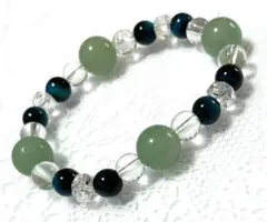 2人気の大玉アベンチュリン　クリスタル　女性のためのパワーストーンブレスレット