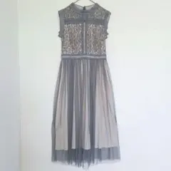 アサクラ　オケージョンドレス　ワンピース　結婚式　レース　チュール　背中リボン