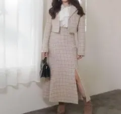 リップサービス　クロップドジャケット スカートセット　セットアップ　入園入学