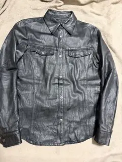 RELAXING 日本限定 羊皮 レザーシャツ Gジャン 本革 vintageのサムネイル