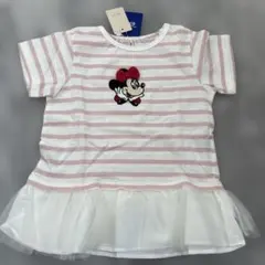 プティマイン☆ミニーマウス刺繍フレアTシャツ　値下げ