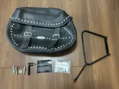 ハーレーダビッドソン レザー スタッズ ウエストバッグ バイカーズ 黒