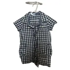 値下げ◡̈⃝⋆*‼️ baby GAP ギンガムチェックロンパース 6-12ヶ月