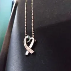 Tiffany & Co. ハート型ネックレスプラチナ750ダイヤ入り