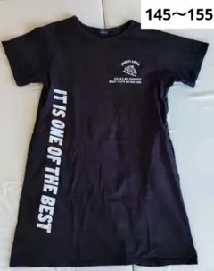 Jenni love 半袖 Tシャツ ワンピース 黒 チュニック 150