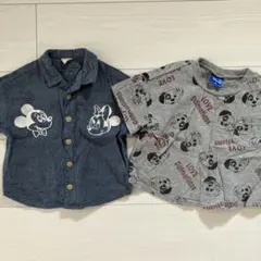 Disney 半袖シャツ Tシャツ 2点セット