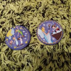 ディズニー　缶バッジ　刺繍缶バッジ　ビスコッティ　セット