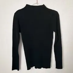 ブラック ハイネックトップス 長袖 韓国