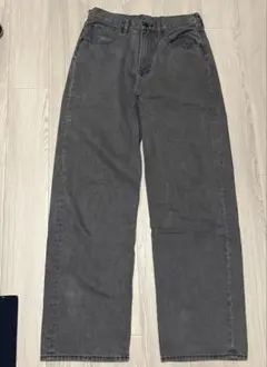 GUグレーバギーデニム