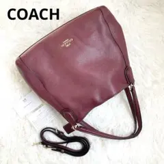 美品 COACH イーディー 2way 赤 レッド 2way