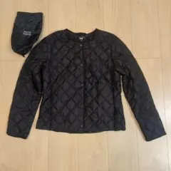 UNIQLO ユニクロ ノーカラー ウォームパデッド ジャケット 黒 M
