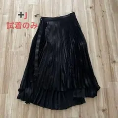 ユニクロ+J 黒 プリーツスカート　W58