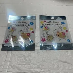 サンリオ　日焼けキティ　ハローキティ　アクリルミニチャーム　未開封　2点セット