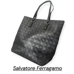 [美品]Salvatore Ferragamo ガンチーニ レザー トートバッグ