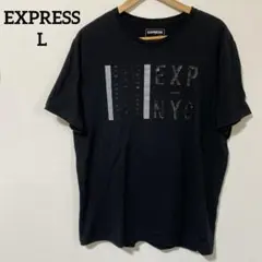 ⭐️EXPRESS　ラバープリントTシャツ　黒　L＊629のサムネイル