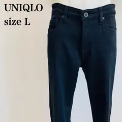ユニクロ EZY ウルトラストレッチジーンズ 黒 ハイライズ スリム L 美品