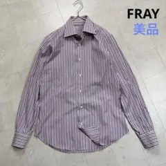 〈美品〉FRAY フライ【M相当】長袖 ストライプシャツ