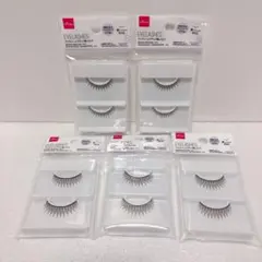ダイソー　つけまつげ　アイラッシュ　ブラック軸　A10　5点セット