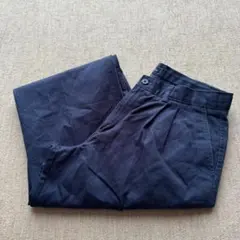 DOCKERS ドッカーズ 2タック ワイド チノパンツ ネイビー 古着のサムネイル