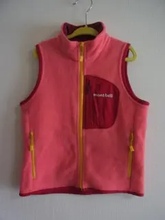 モンベル クリマプラス100 フリース ベスト ジャケット キッズ 110