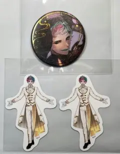 にじさんじ ジョー・力一 ステッカー 缶バッジ 3点セット