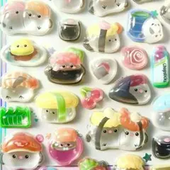 シマエナガ　寿司　ボンボンドロップシール　うるちゅる　立体