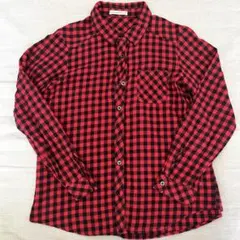 NICE CLAUP ナイスクラップ　チェックシャツ　赤　レッド　F